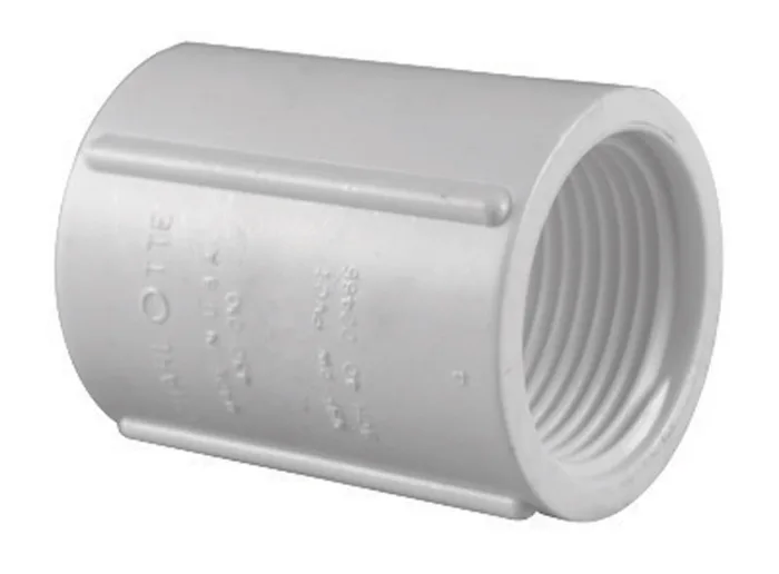 Charlotte Pipe Schedule 40 3/4 in. FPT X 3/4 in. D FPT PVC Coupling 1 pk (Pack of 25)