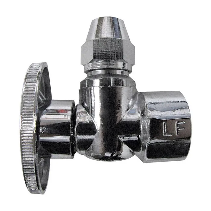Keeney 1/2 in. FIP in. X 3/8 in. Flare Brass Angle Stop Valve