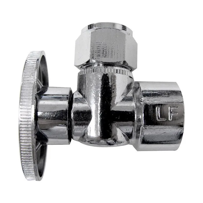 Keeney 1/2 in. FIP in. X 1/2 in. Flare Brass Angle Stop Valve