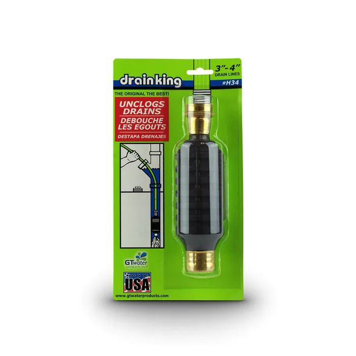 GT Water Products Drain King 0 ft. L Drain Unclogger