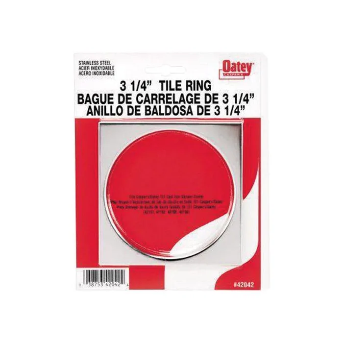Oatey 151 Series 4 in. D Stainless Steel Square Tile Ring