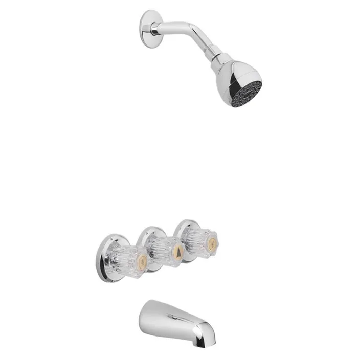 Oakbrook Collection 3-Handle Chrome Tub and Shower Faucet