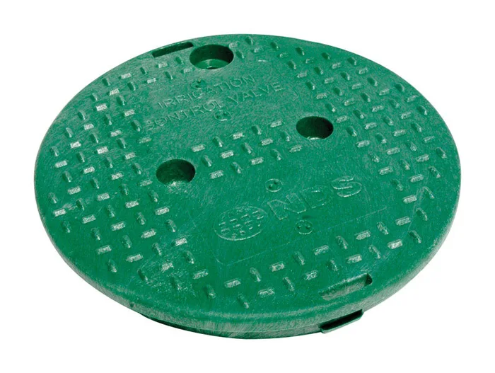 NDS 9.5 in. W X 9.5 in. D X 1-3/8 in. H Round Valve Box Cover Green