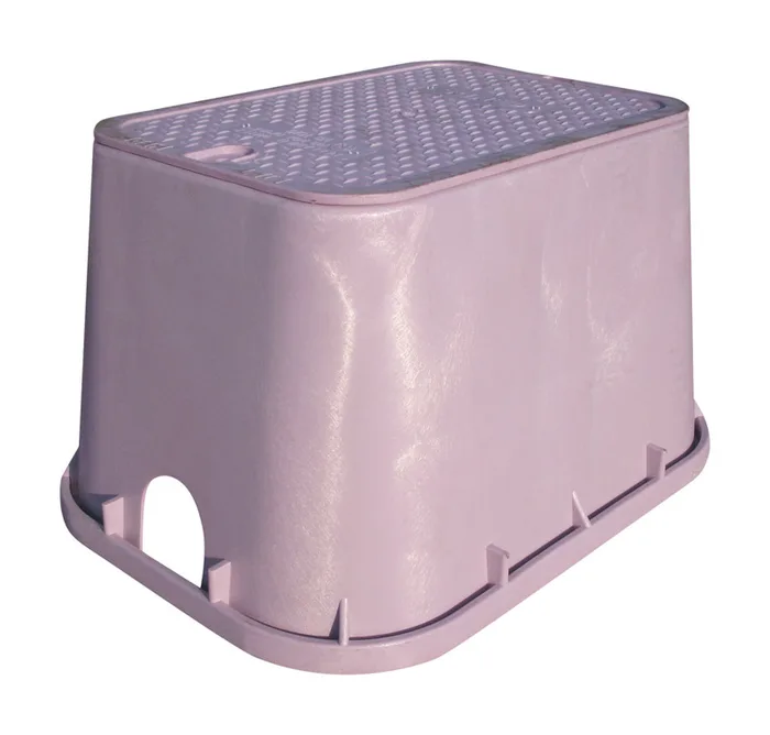 NDS 14 in. W X 19 in. D X 12 in. H Rectangular Valve Box with Overlapping Cover Purple