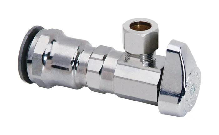 BrassCraft 1/2 in. MPT X 3/8 in. Brass Angle Stop Valve