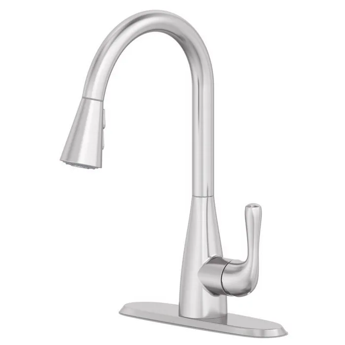 Oakbrook Collection Vela One Handle Brushed Nickel Kitchen Faucet