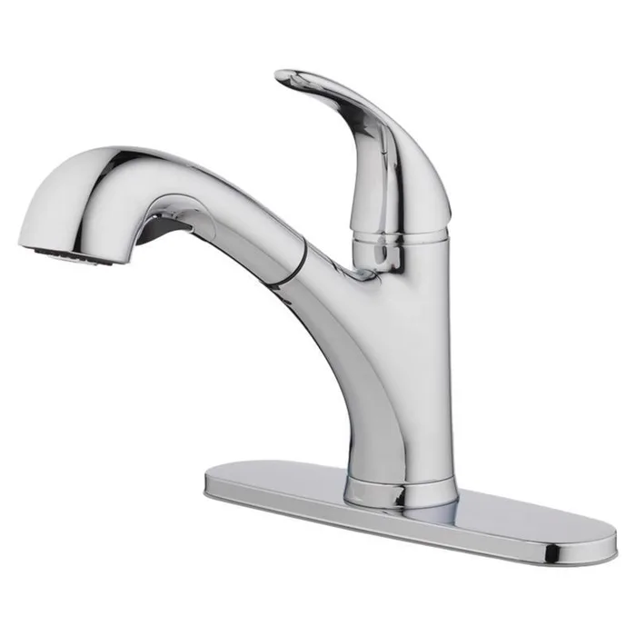 Oakbrook Collection Pacifica One Handle Brushed Nickel Pull-Out Kitchen Faucet