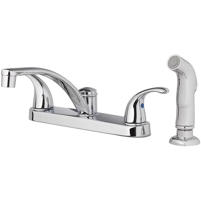 Oakbrook Collection Essentials Two Handle Chrome Kitchen Faucet Side Sprayer Included
