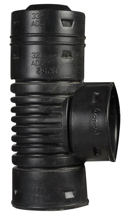 Advanced Drainage Systems 3 in. Snap X 3 in. D Snap Polyethylene 10 in. Blind Tee 1 pk