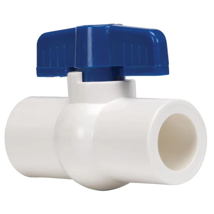 Homewerks 1/2 in. PVC Slip Ball Valve Full Port Quarter-Turn Lever For Potable Water