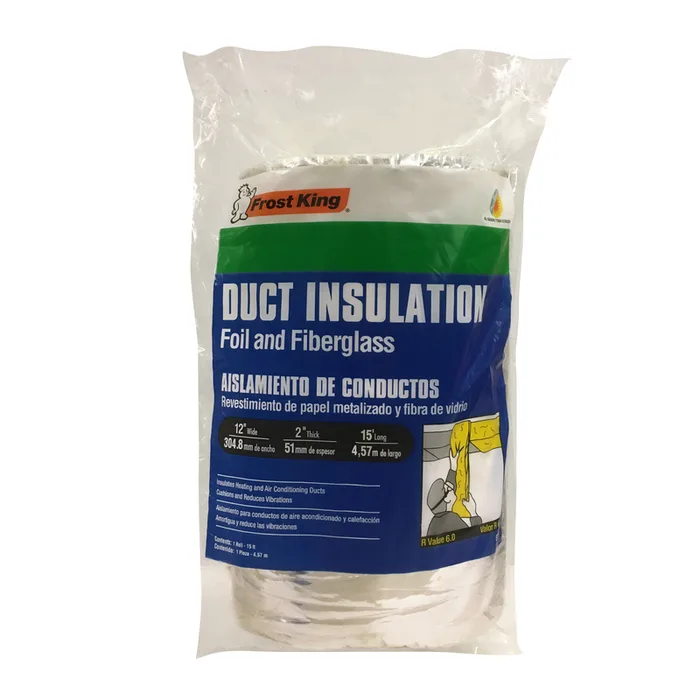 Frost King 12 in. X 15 ft. L Fiberglass/Foil Duct Insulation