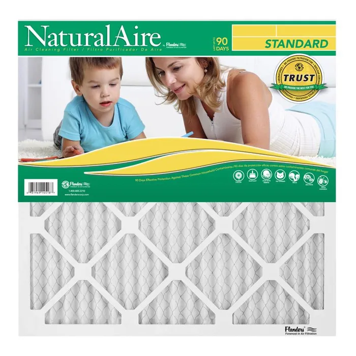 NaturalAire 30 in. W X 30 in. H X 1 in. Synthetic 8 MERV Pleated Air Filter 1 pk (Pack of 12)