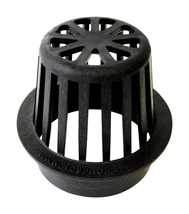 NDS 3 in. Black Round Polyolefin Atrium Grate