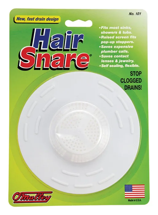 O'Malley Hair Snare 5 in. White Plastic Drain Stopper (Pack of 6)
