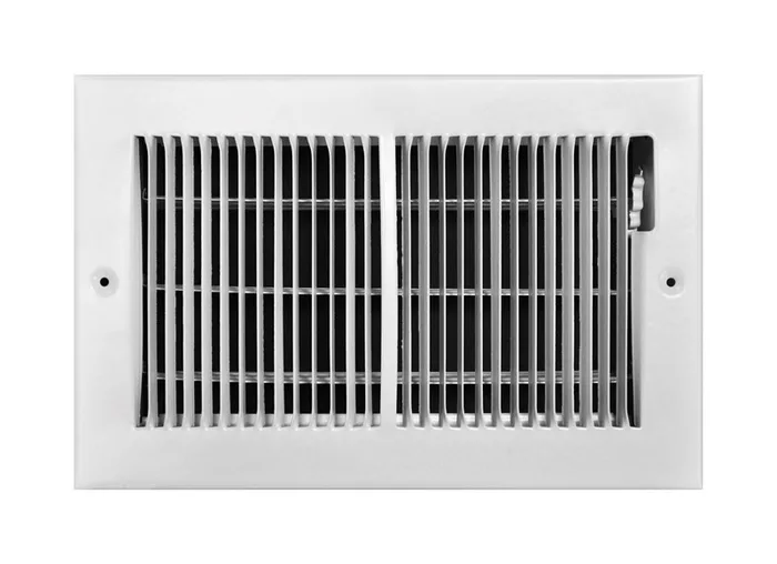 Tru Aire 6 in. H X 10 in. W 2-Way Powder Coat White Steel Floor Baseboard Register