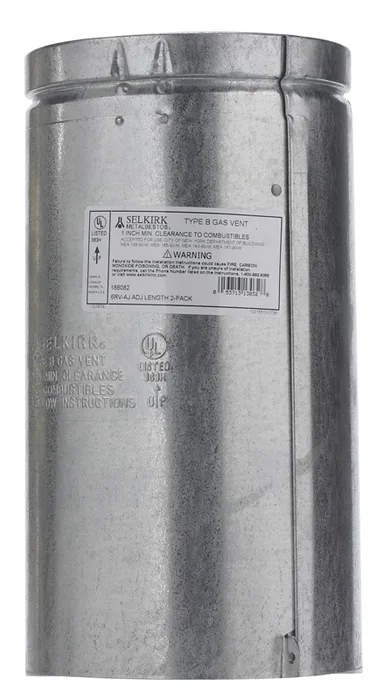 Selkirk 6 in. D X 12 in. L Aluminum Round Gas Vent Pipe (Pack of 2)