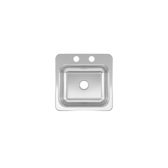 Kindred Creemore Stainless Steel Top Mount 15 in. W X 15 in. L Single Bowl Bar Sink