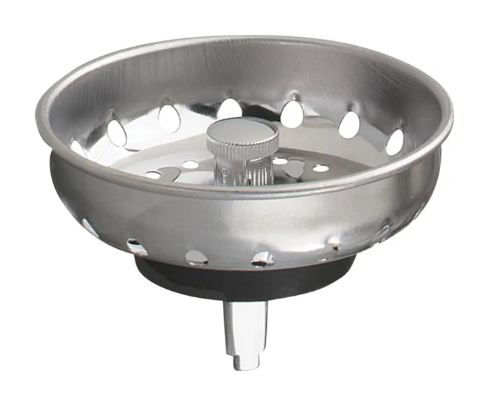 Plumb Pak 3-1/2 in. D Black/Silver Stainless Steel Replacement Strainer Basket