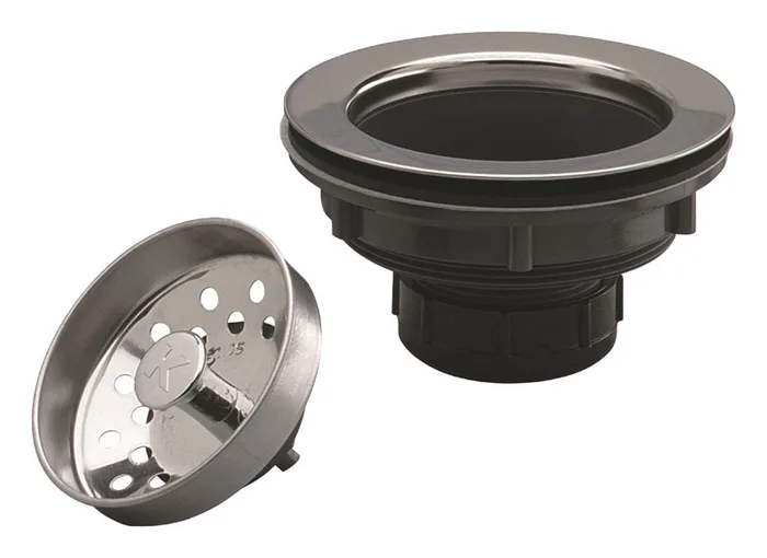 Plumb Pak Chrome Plastic/Stainless Steel Sink Strainer