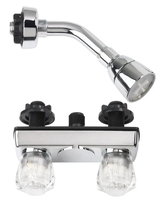 American Brass Celcon 2-Handle Chrome Plated Shower Kit