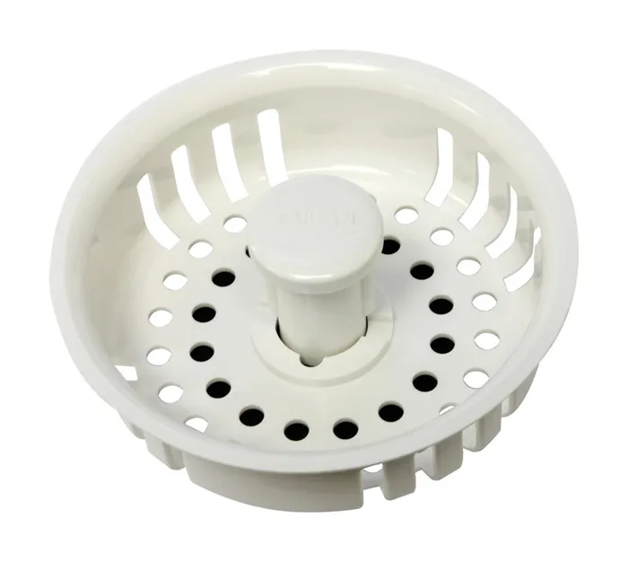 Plumb Pak 3-1/2 in. D White Plastic Replacement Strainer Basket