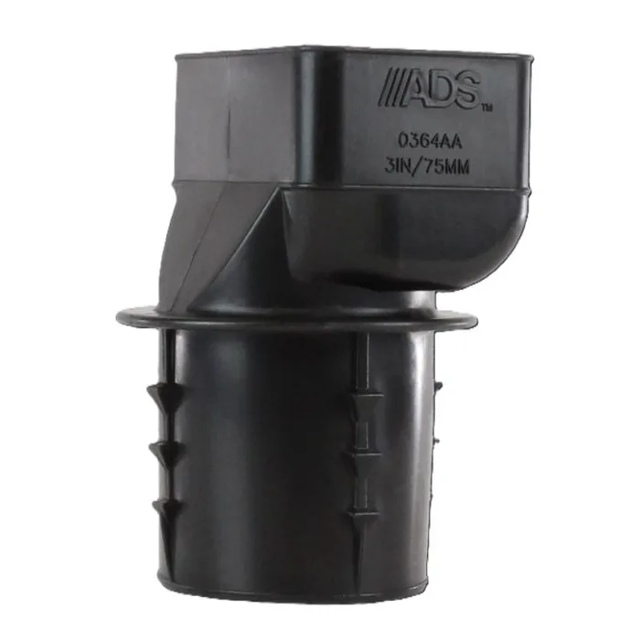 Advanced Drainage Systems 3-1/4 in. Barb X 2 in. D Barb Polyethylene 3 in. Downspout Adapter 1 pk