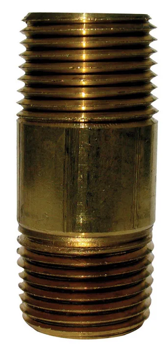 Anderson Metals 3/8 in. MPT in. X 3/8 in. D MPT Red Brass Nipple 2-1/2 in. L