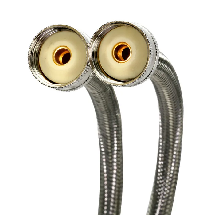 Fluidmaster 3/4 in. Hose Thread X 3/4 in. D Hose Thread 60 in. Stainless Steel Washing Machine Suppl (Pack of 10)