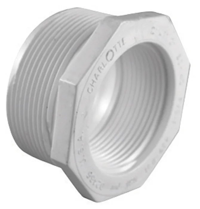 Charlotte Pipe Schedule 40 3/4 in. MPT X 1/2 in. D FPT PVC Reducing Bushing 1 pk (Pack of 25)