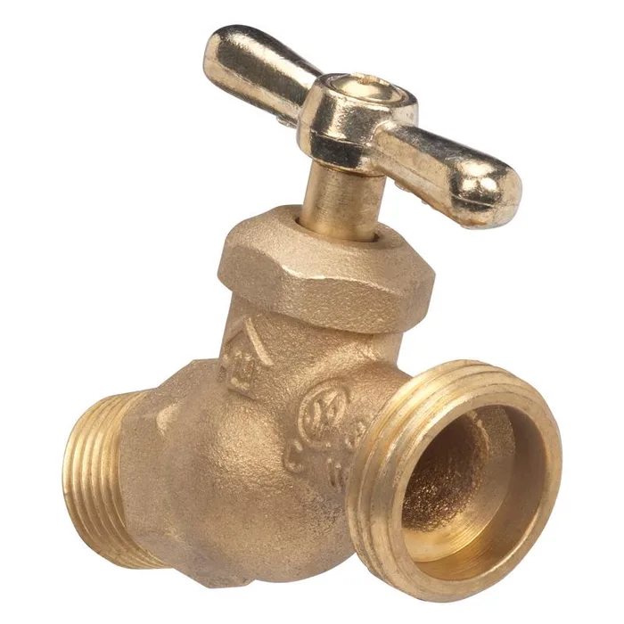 Homewerks 3/4 in. MIP in. X 3/4 in. Garden Hose Thread Brass No-Kink Hose Bibb