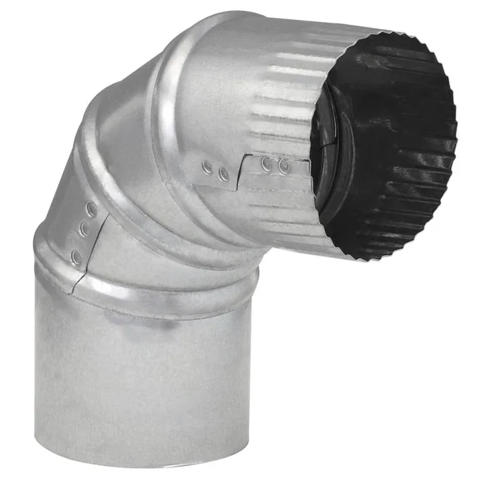 Imperial 3 in. D X 3 in. D Adjustable 90 deg Galvanized Steel Furnace Pipe Elbow (Pack of 8)