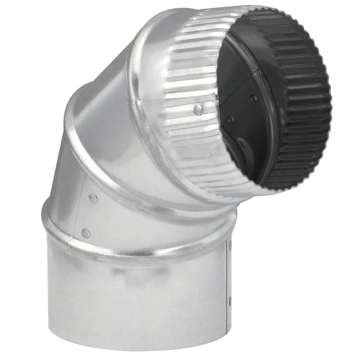 Imperial 4 in. D X 4 in. D Adjustable 90 deg Galvanized Steel Furnace Pipe Elbow (Pack of 8)