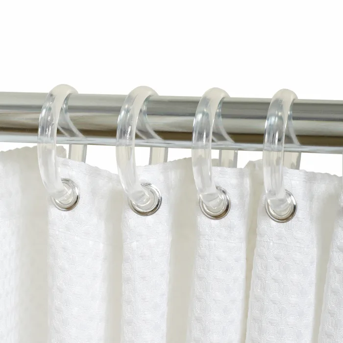 Zenna Home Clear Plastic Shower Curtain Rings 1 pk