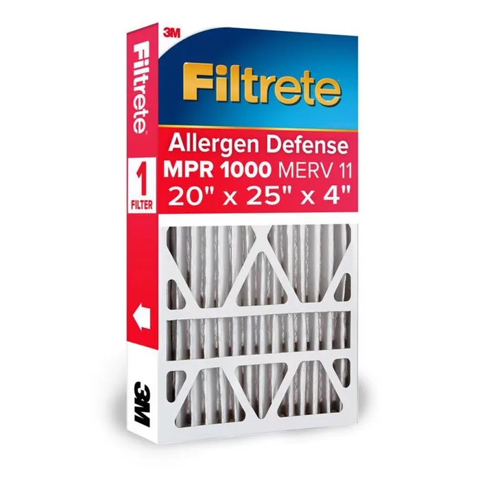 Filtrete 20 in. W X 25 in. H X 4 in. Pleated 1000 MPR Pleated Allergen Air Filter 1 pk (Pack of 4)