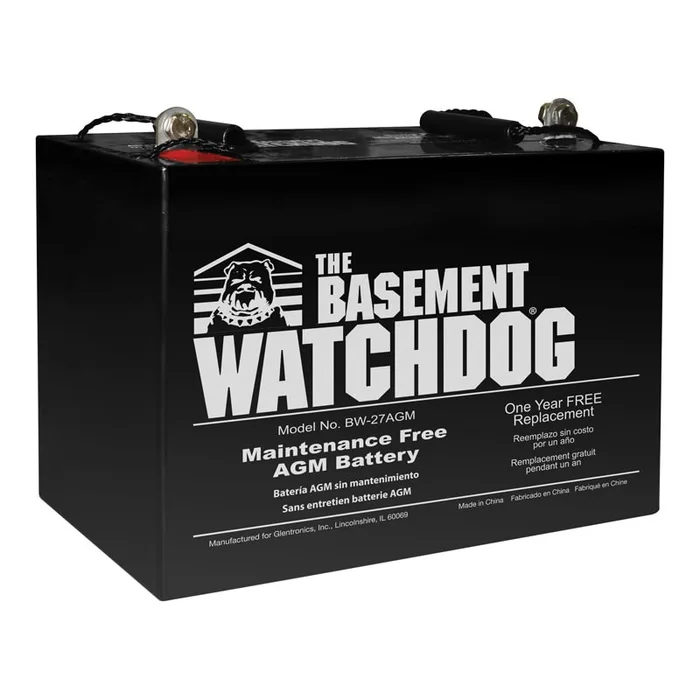 The Basement Watchdog 9 in. H X 10-1/4 in. W X 6-1/2 in. L Maintenance Free Battery For BW-27AGM