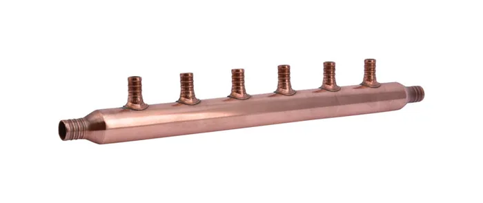 SharkBite 1/2 in. Crimp ports X 3/4 in. D Crimp Copper 6 Port Manifold