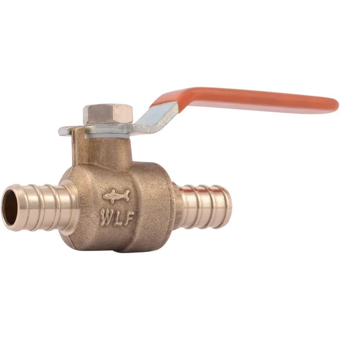 SharkBite 1/2 in. Brass Crimp Ball Valve Full Port Lever For Water