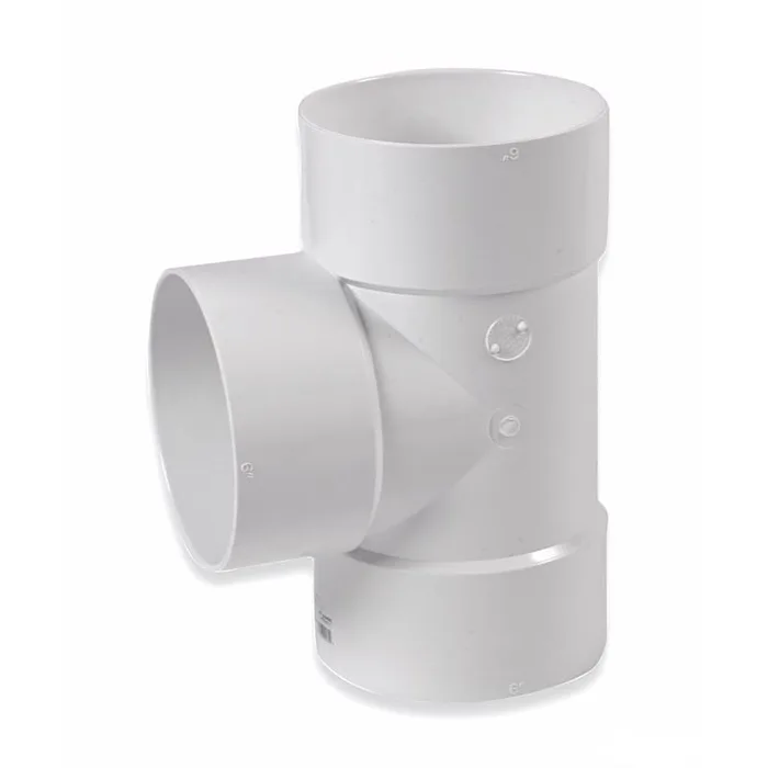 NDS Schedule 35 6 in. Hub each X 6 in. D Hub PVC Straight Tee 1 pk