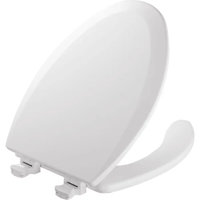 Mayfair by Bemis Elongated White Enameled Wood Toilet Seat