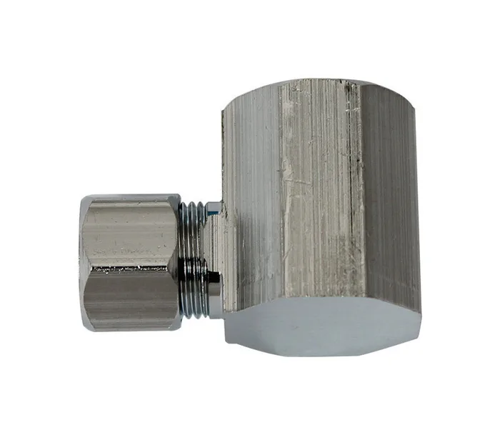 Plumb Pak 1/2 in. FIP Brass Chrome-Plated 3/8 in. Compression Angle Connector 1 pc