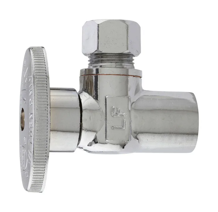 Plumb Pak 1/2 in. Copper Sweat X 3/8 in. Compression Brass Angle Valve