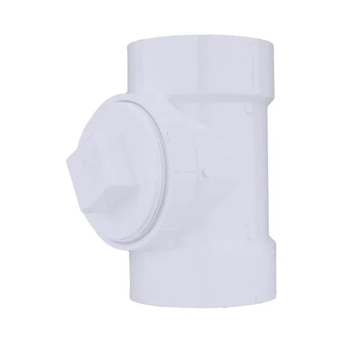 Charlotte Pipe 4 in. Hub in. X 4 in. D Hub in. PVC Cleanout Tee 1 pk
