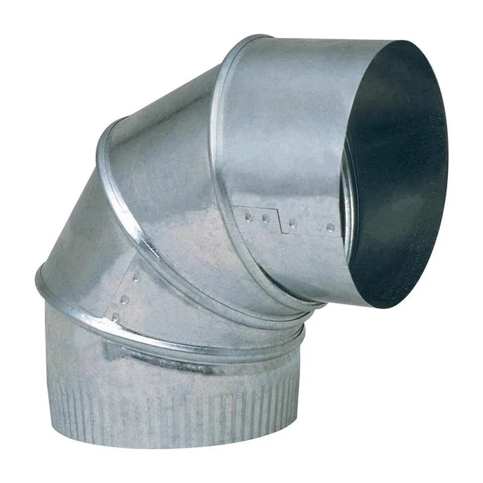 Imperial 7 in. D X 7 in. D Adjustable 90 deg Galvanized Steel Furnace Pipe Elbow (Pack of 8)