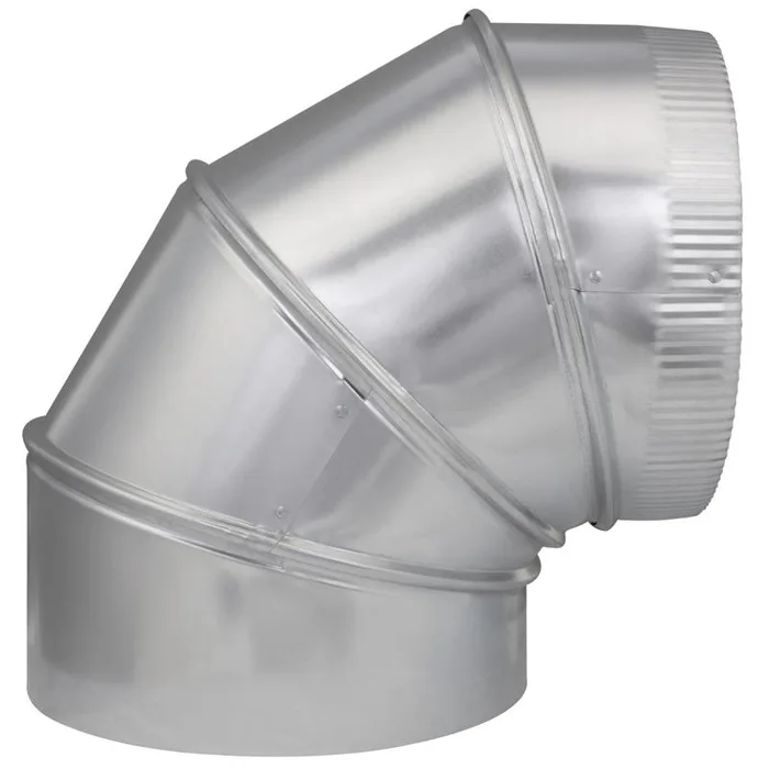 Imperial 9 in. D X 9 in. D Adjustable 90 deg Galvanized Steel Furnace Pipe Elbow (Pack of 8)