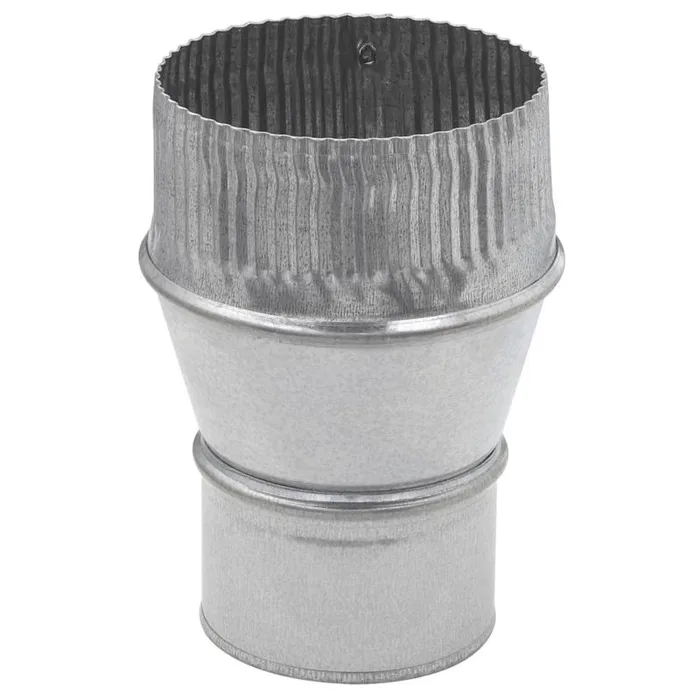 Imperial 3 in. D X 4 in. D Galvanized Steel Furnace Pipe Increaser