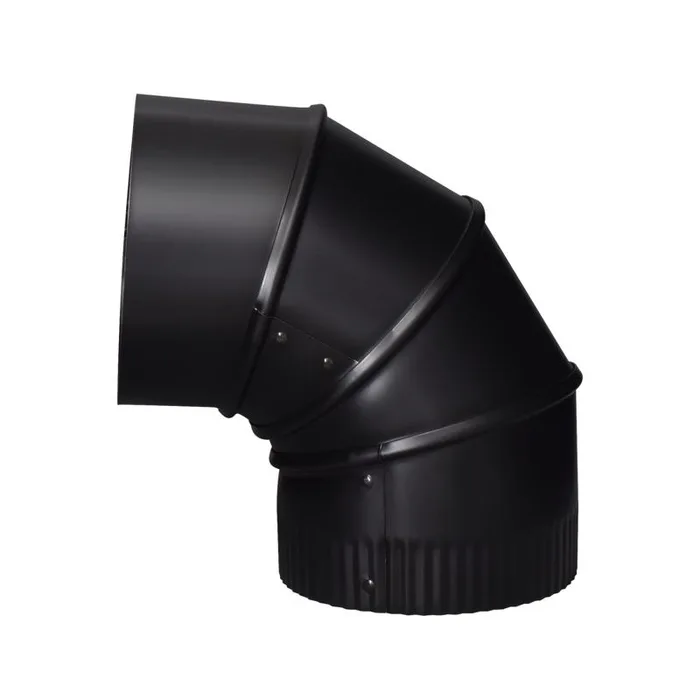 Imperial 5 in. D X 5 in. D Adjustable 90 deg Galvanized Steel Stove Pipe Elbow (Pack of 4)
