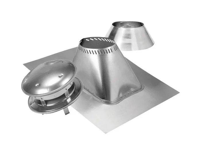 Selkirk 6 in. L Steel Roof Termination Kit Silver