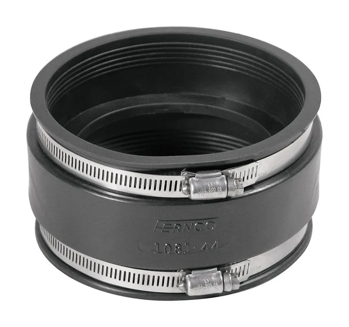 Fernco Schedule 40 4 in. Hub X 4 in. D Hub PVC Flexible Coupling 1 pk