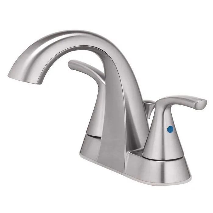 Oakbrook Collection Pacifica Brushed Nickel Transitional Two-Handle Bathroom Sink Faucet 4 in.