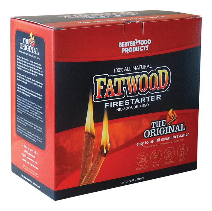 Better Wood Products Fatwood Pine Resin Stick Fire Starter 15 min 5 lb (Pack of 4)